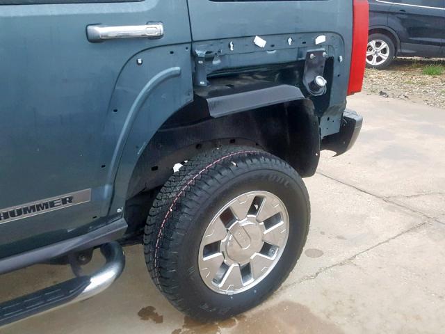 5GTDN13E978238546 - 2007 HUMMER H3 BLUE photo 9