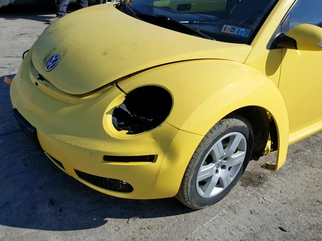 3VWRW31C57M510901 - 2007 VOLKSWAGEN NEW BEETLE ყვითელი ფოტო 9