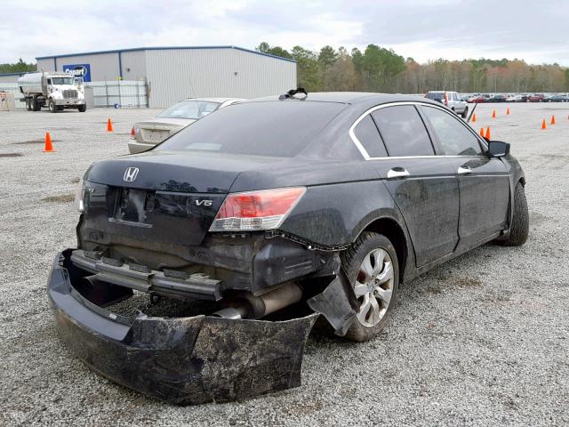 1HGCP36868A021109 - 2008 HONDA ACCORD EXL BLACK photo 4