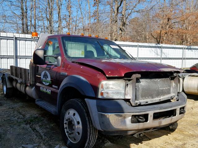 1FDAF57PX6EC10650 - 2006 FORD F550 SUPER RED photo 1