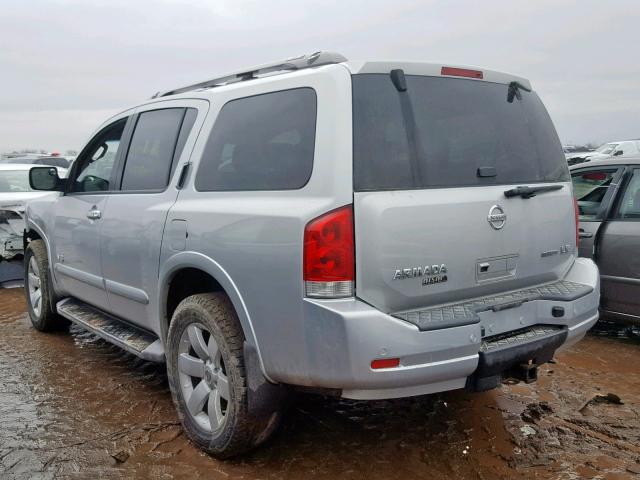 5N1BA08C98N616407 - 2008 NISSAN ARMADA SE SILVER photo 3