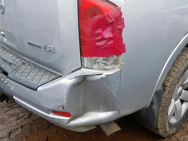 5N1BA08C98N616407 - 2008 NISSAN ARMADA SE SILVER photo 9