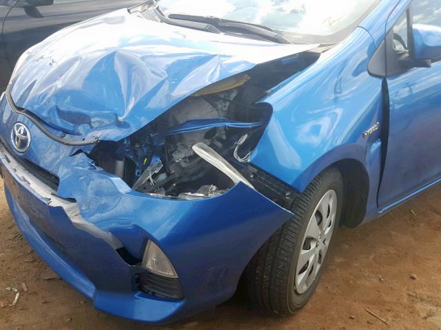 JTDKDTB32D1043292 - 2013 TOYOTA PRIUS C BLUE photo 9