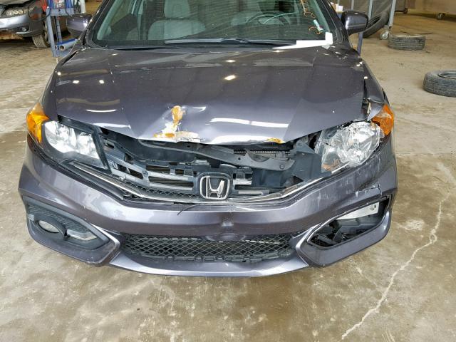 2HGFG3B09FH526735 - 2015 HONDA CIVIC EXL GRAY photo 9