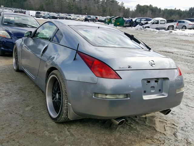 JN1AZ34D04M103316 - 2004 NISSAN 350Z COUPE GRAY photo 3