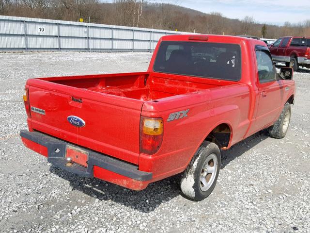 1FTYR10U76PA38231 - 2006 FORD RANGER RED photo 4