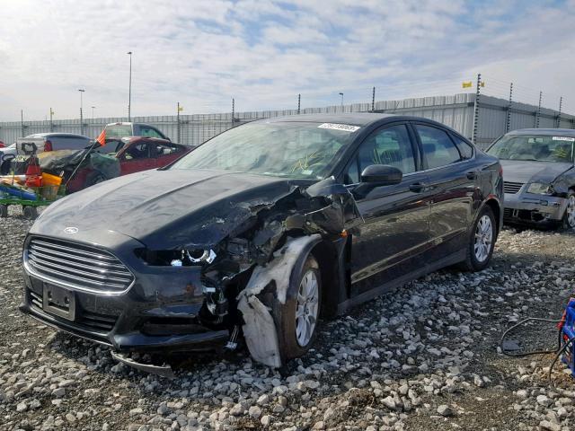 3FA6P0G70FR279540 - 2015 FORD FUSION S BLACK photo 2