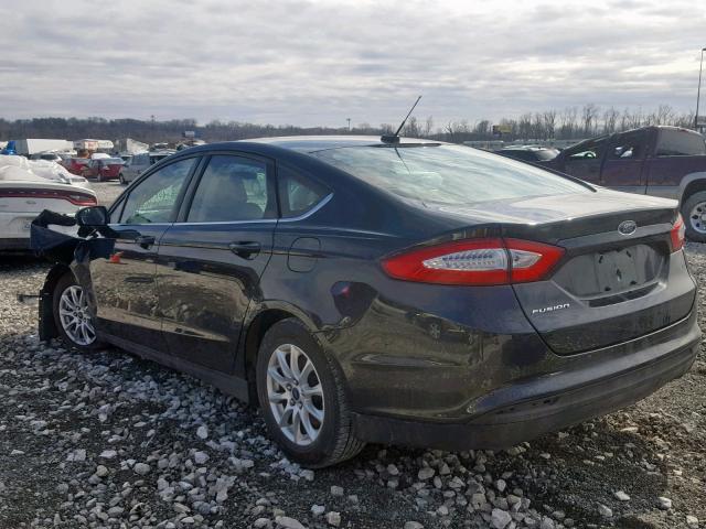 3FA6P0G70FR279540 - 2015 FORD FUSION S BLACK photo 3