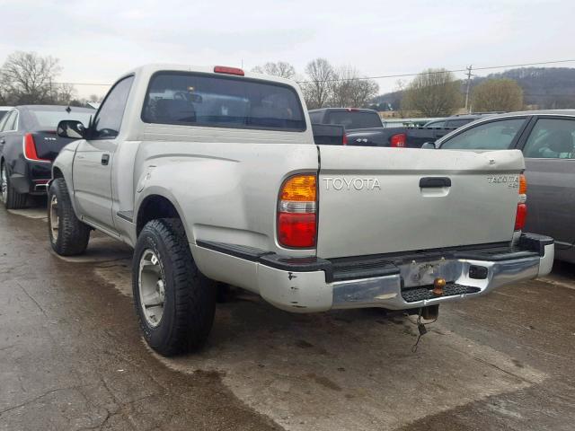 5TENL42N02Z882724 - 2002 TOYOTA TACOMA SILVER photo 3