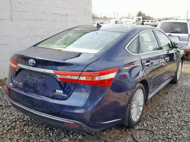 4T1BD1EB4DU016287 - 2013 TOYOTA AVALON HYB BLUE photo 4