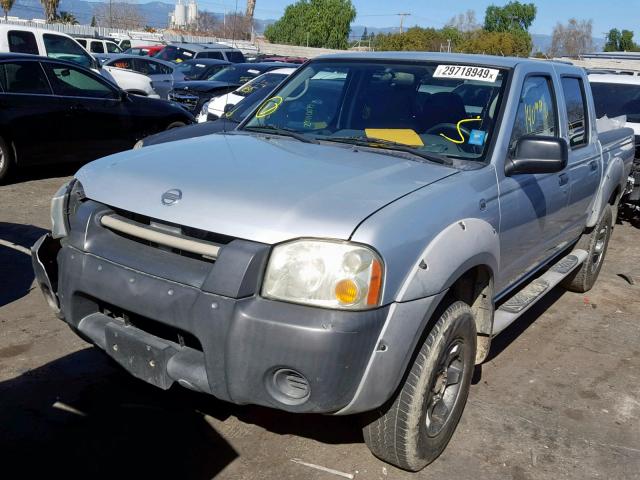 1N6ED27T92C368634 - 2002 NISSAN FRONTIER C GRAY photo 2