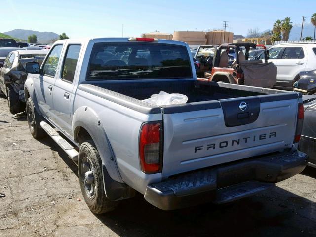 1N6ED27T92C368634 - 2002 NISSAN FRONTIER C GRAY photo 3