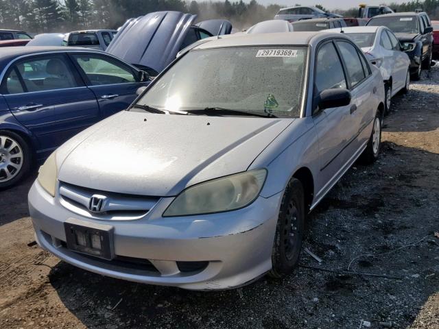 2HGES15184H558057 - 2004 HONDA CIVIC DX SILVER photo 2