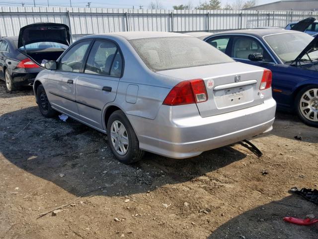 2HGES15184H558057 - 2004 HONDA CIVIC DX SILVER photo 3