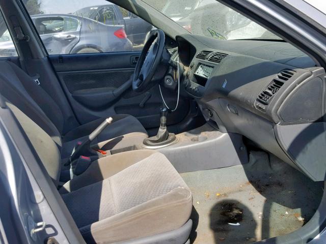 2HGES15184H558057 - 2004 HONDA CIVIC DX SILVER photo 5