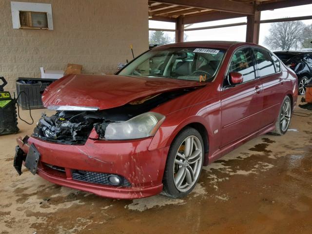 JNKBY01E76M208422 - 2006 INFINITI M45 BASE MAROON photo 2