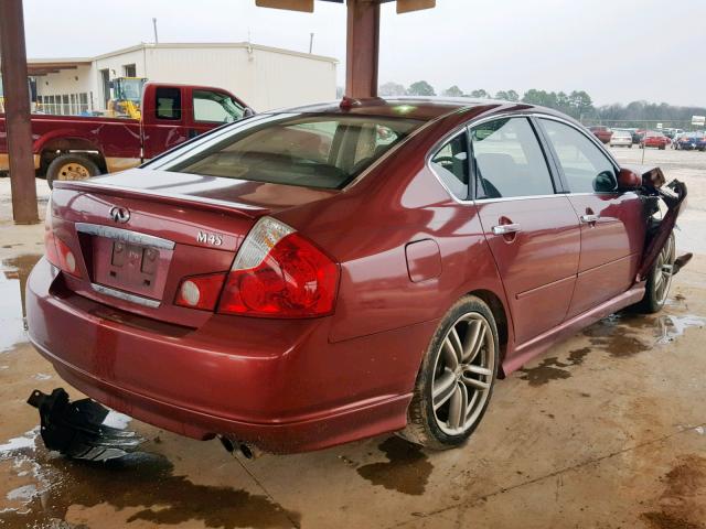 JNKBY01E76M208422 - 2006 INFINITI M45 BASE MAROON photo 4