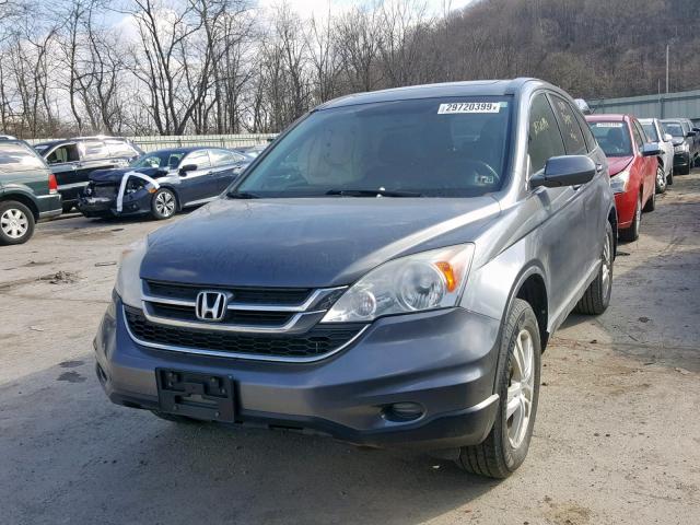 5J6RE4H74AL017010 - 2010 HONDA CR-V EXL GRAY photo 2