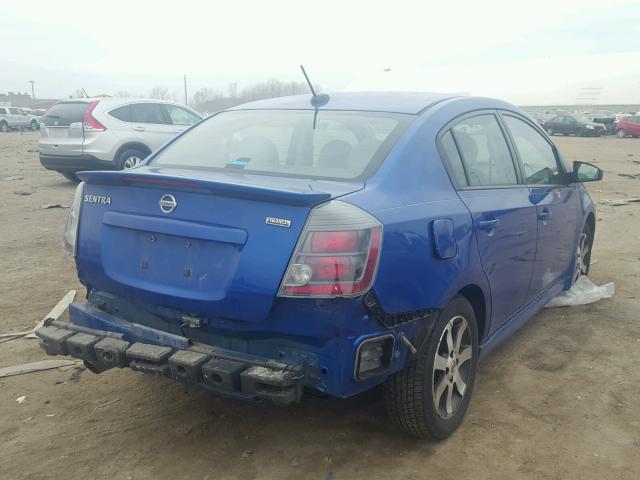 3N1AB6AP0CL631970 - 2012 NISSAN SENTRA 2.0 BLUE photo 4