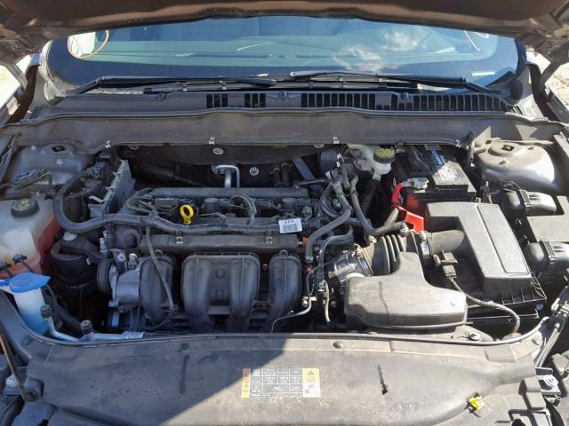 1FA6P0G70E5364847 - 2014 FORD FUSION S GRAY photo 7