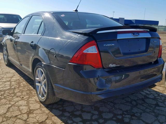 3FAHP0JA8AR410056 - 2010 FORD FUSION SEL BLACK photo 3