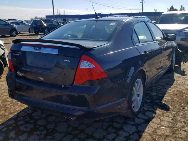 3FAHP0JA8AR410056 - 2010 FORD FUSION SEL BLACK photo 4