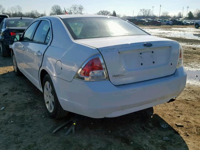 3FAFP06Z76R192883 - 2006 FORD FUSION S WHITE photo 3