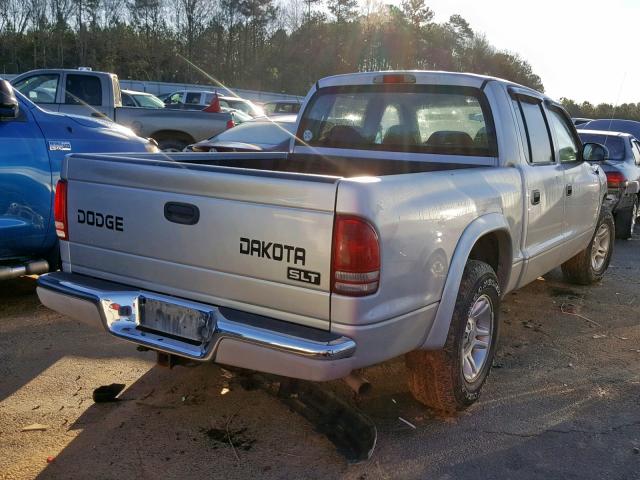 1D7HL48N34S674869 - 2004 DODGE DAKOTA QUA SILVER photo 4