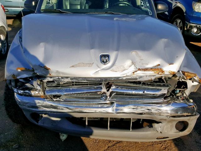 1D7HL48N34S674869 - 2004 DODGE DAKOTA QUA SILVER photo 7