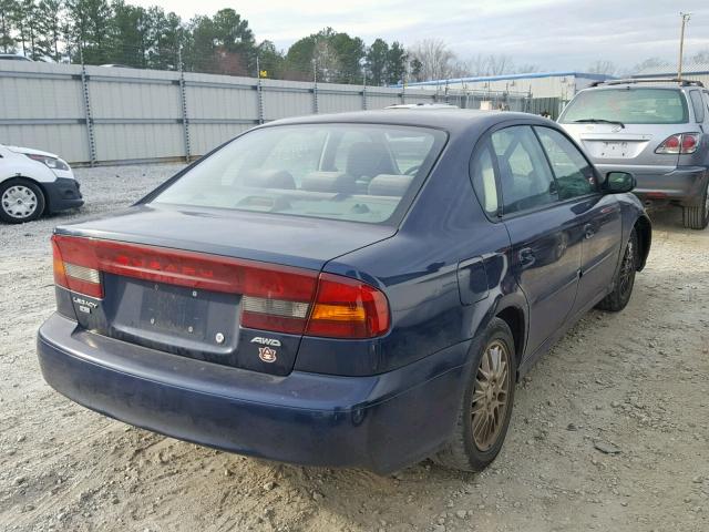 4S3BE635237207487 - 2003 SUBARU LEGACY L BLUE photo 4