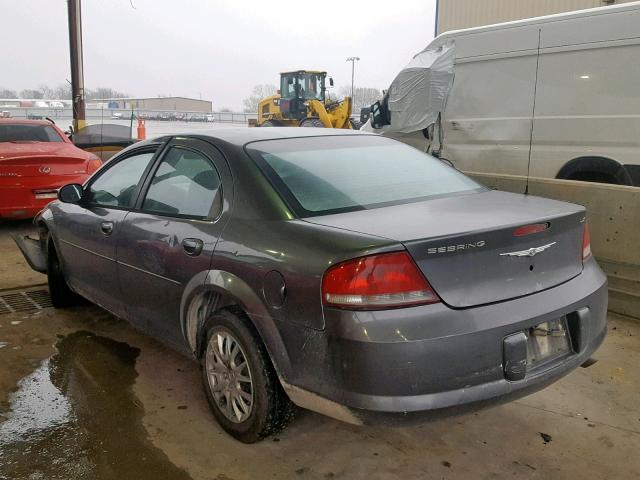 1C3EL46X54N188682 - 2004 CHRYSLER SEBRING LX GRAY photo 3