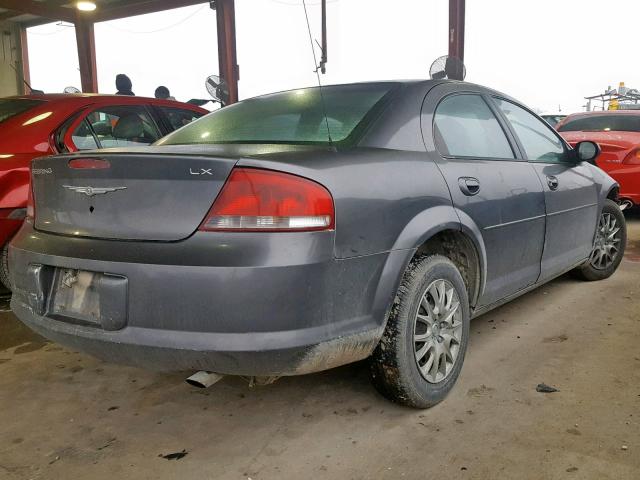 1C3EL46X54N188682 - 2004 CHRYSLER SEBRING LX GRAY photo 4