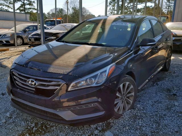 5NPE34AF5HH437837 - 2017 HYUNDAI SONATA SPO BLACK photo 2