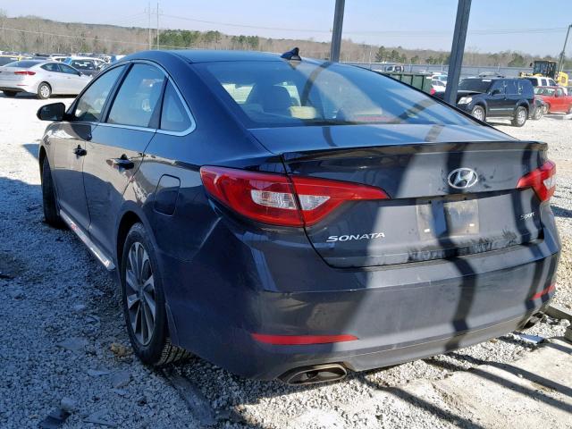 5NPE34AF5HH437837 - 2017 HYUNDAI SONATA SPO BLACK photo 3