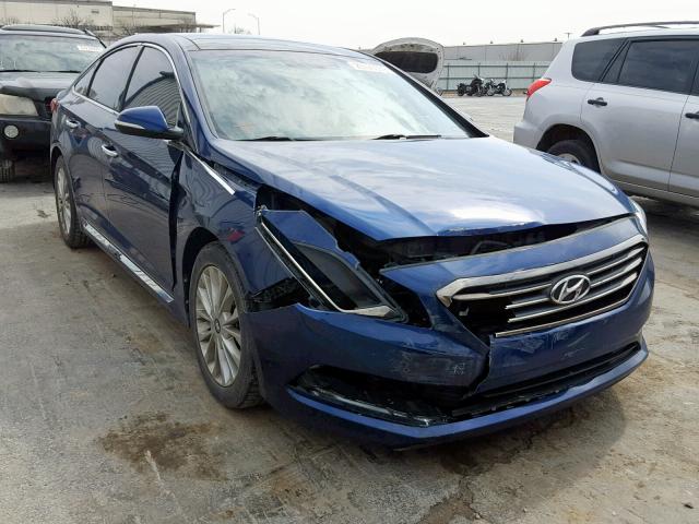 5NPE34AF5FH033854 - 2015 HYUNDAI SONATA SPO BLUE photo 1