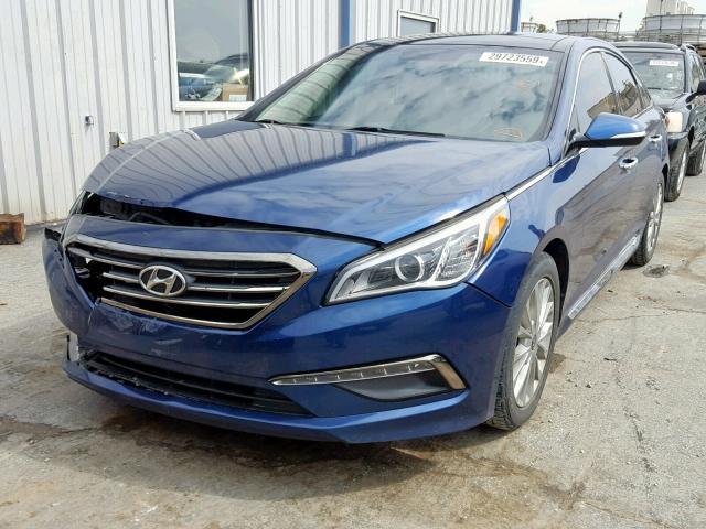 5NPE34AF5FH033854 - 2015 HYUNDAI SONATA SPO BLUE photo 2