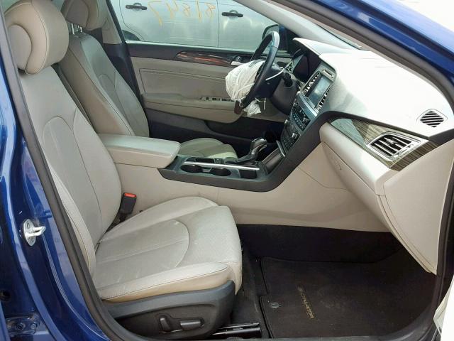 5NPE34AF5FH033854 - 2015 HYUNDAI SONATA SPO BLUE photo 5