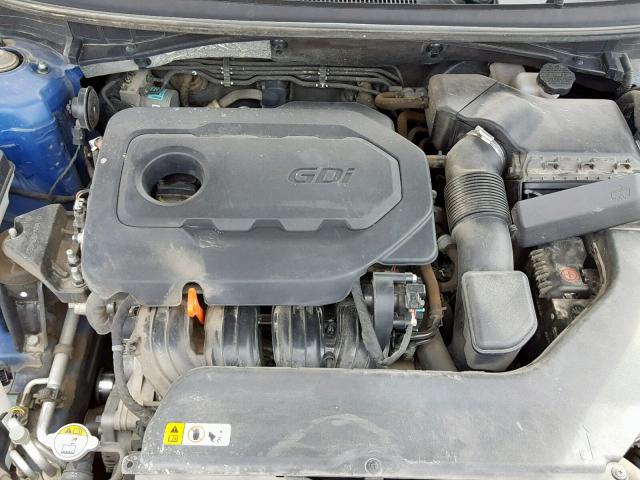 5NPE34AF5FH033854 - 2015 HYUNDAI SONATA SPO BLUE photo 7