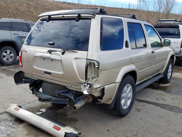 JN8DR07Y71W505121 - 2001 NISSAN PATHFINDER GOLD photo 4