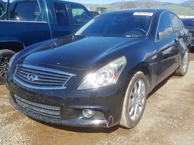 JN1CV6AR6CM671140 - 2012 INFINITI G37 BLACK photo 2