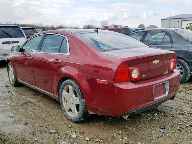 1G1ZJ57788F172914 - 2008 CHEVROLET MALIBU 2LT BURGUNDY photo 3