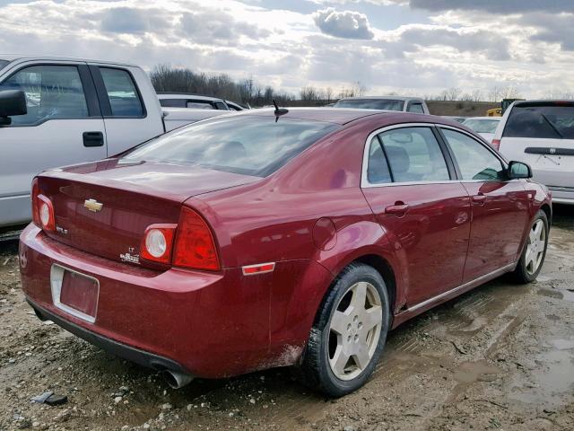 1G1ZJ57788F172914 - 2008 CHEVROLET MALIBU 2LT BURGUNDY photo 4