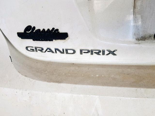 2G2WP522451341645 - 2005 PONTIAC GRAND PRIX WHITE photo 9