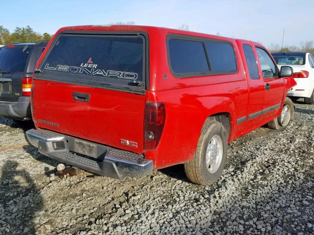 1GTCS198968291095 - 2006 GMC CANYON RED photo 4