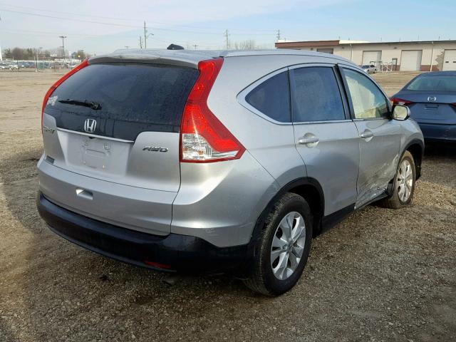 JHLRM4H79CC001402 - 2012 HONDA CR-V EXL SILVER photo 4