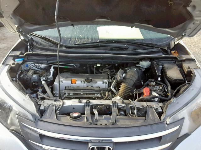 JHLRM4H79CC001402 - 2012 HONDA CR-V EXL SILVER photo 7