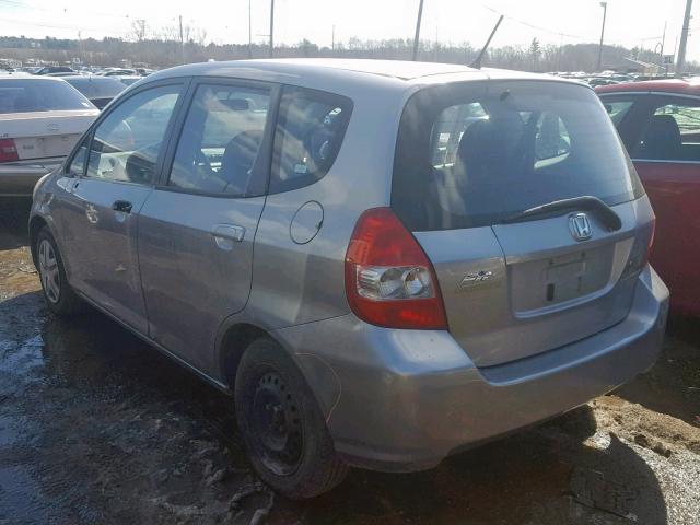 JHMGD38477S059264 - 2007 HONDA FIT GRAY photo 3