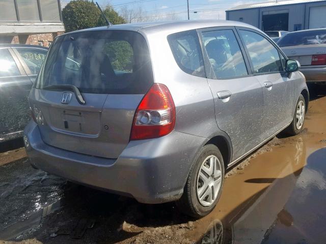 JHMGD38477S059264 - 2007 HONDA FIT GRAY photo 4