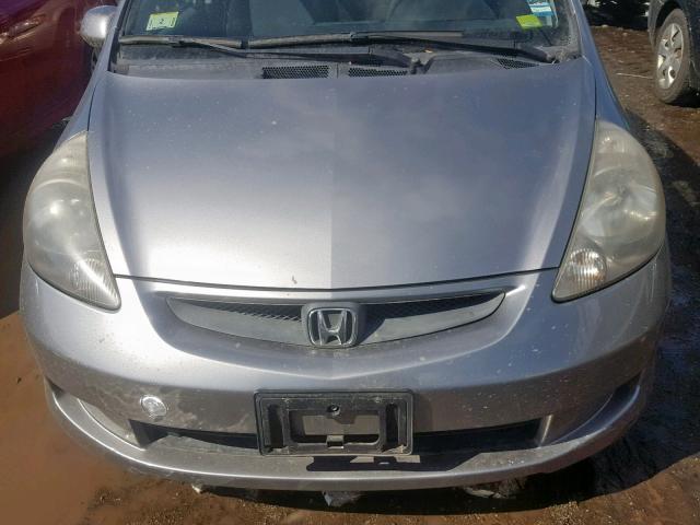 JHMGD38477S059264 - 2007 HONDA FIT GRAY photo 9