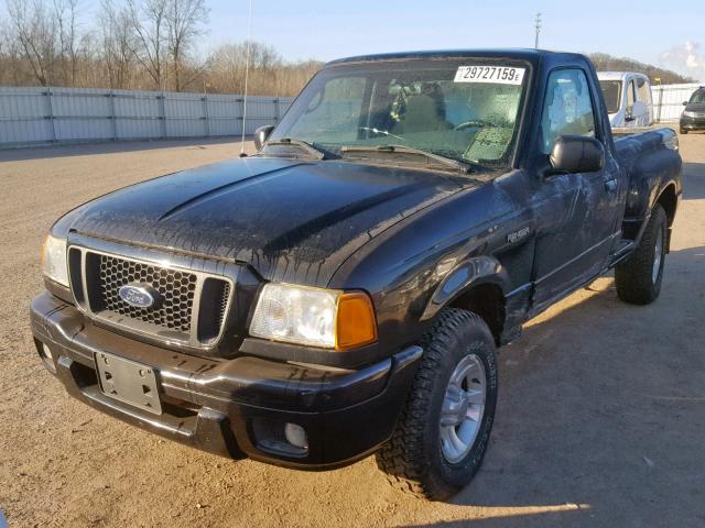 1FTYR10U94PA97567 - 2004 FORD RANGER BLACK photo 2